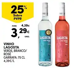Continente Vinho lagosta verde, branco/ rosé promoção