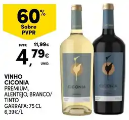 Continente vinho ciconia premium, amentejo, branco/ tinto promoção