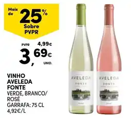 Continente vinho aveleda fonte verde, branco/ rosé promoção