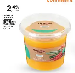 Continente Creme de cenoura cozinha continente equilíbrio promoção