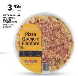 Continente Pizza queijo e fiambre continente promoção