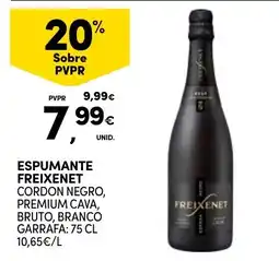 Continente Espumante freixenet cordon negro, premium cava, bruto, branco promoção