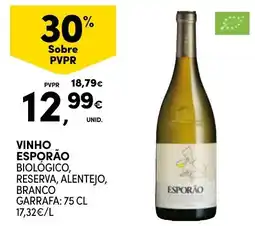 Continente vinho esporão biológico, reserva, alentejo, branco promoção