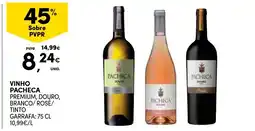 Continente vinho pacheca premium, douro, branco/rose/tinto promoção