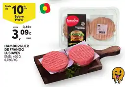 Continente Hambúrger de frango lusiaVes promoção