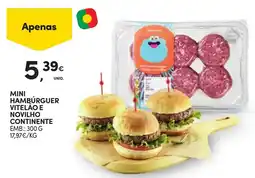 Continente Mini Hambúrguer Vitelão e Novilho Continente promoção