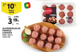 Continente almôndegas de frango lusiaves promoção