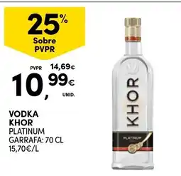 Continente Vodka Khor Platinum promoção