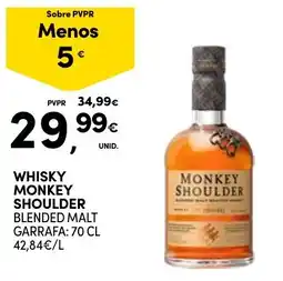 Continente whisky monkey shoulder promoção
