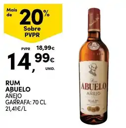 Continente Rum abuelo añejo promoção