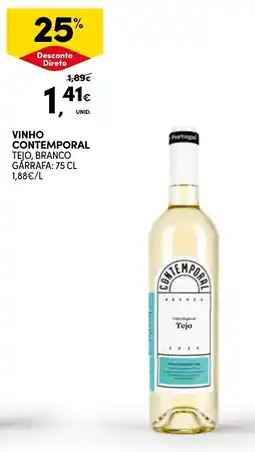 Continente vinho contemporal tejo, branco promoção