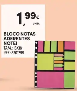 Continente Bloco notas aderentes note! promoção