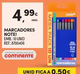 Continente Marcadores note! promoção