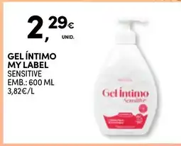 Continente Gel íntimo my label sensitive promoção