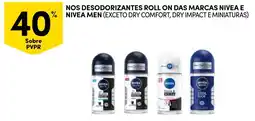 Continente nos desodorizantes roll on das marcas nivea e nivea men promoção