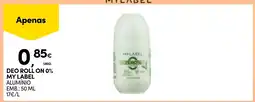 Continente deodorante roll on 0% my label promoção