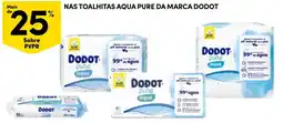 Continente nas toalhitas aqua pure da marca dodot promoção