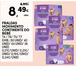 Continente Fraldas movimento continente do bebé promoção
