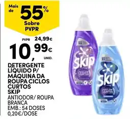 Continente Detergente líquido p/ máquina da roupa ciclos curtos skip promoção