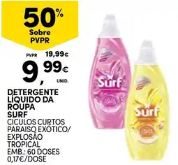 Continente Detergente líquido da roupa surf promoção
