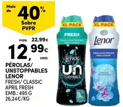 Continente Pérolas/Unstoppables Lenor Fresh/Classic April Fresh promoção
