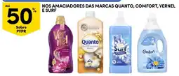 Continente Amaciadores das marcas quanto, comfort, vernel e surf promoção