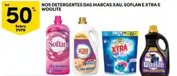 Continente Nossos detergentes das marcas xau, soflan e xtra e woolite promoção