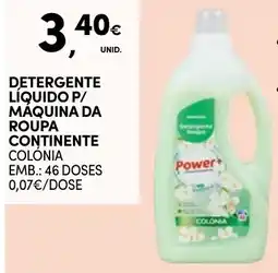 Continente Detergente líquido p/ máquina da roupa continente colônia promoção