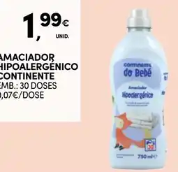 Continente Amaciador hipoalergénico continente promoção