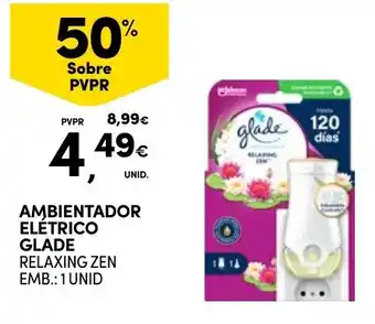 Continente ambientador eletrico glade relaxing zen promoção