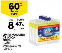 Continente limpa máquina de loiça finish limão promoção