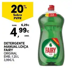 Continente Detergente manual loiça fairy original promoção