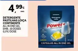 Continente Detergente pastilhas loiça continente promoção