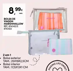 Continente Bolsa de viagem marshmallow promoção