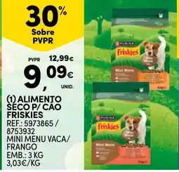 Continente alimento seco p/ cao friskies promoção