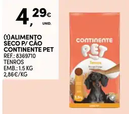 Continente Alimento seco p/ cão continente pet promoção