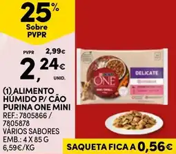 Continente Alimento Humido P/ Cão Purina One Mini promoção
