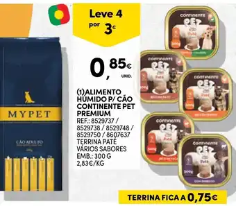 Continente Alimento Humido P/ Cão Continentepet Premium promoção