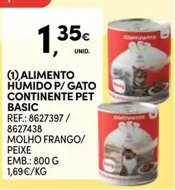 Continente alimento humido p/ gato continente pet basic promoção