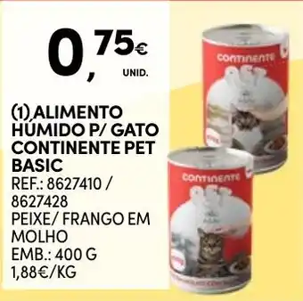 Continente Alimento Humido P/ Gato Continente Pet Basic promoção