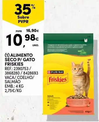 Continente alimento seco p/ gato friskies promoção