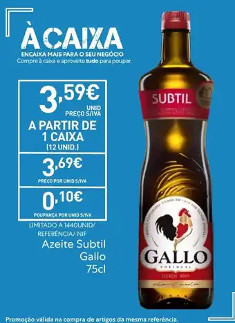 Recheio Azeite Subtil Gallo promoção