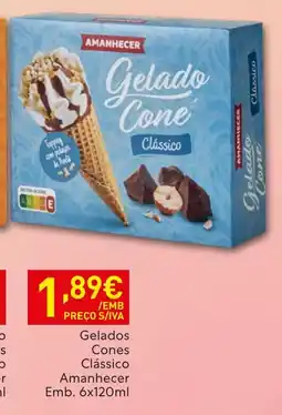 Recheio gelados cones clássico amanhecer promoção