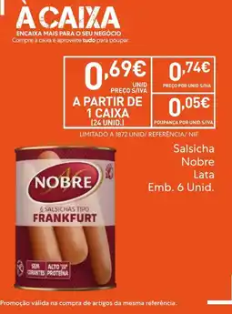 Recheio Nobre salsicha tipo frankfurt promoção