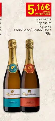 Recheio Espumante Raposeira Reserva promoção