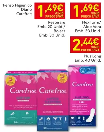 Recheio Penso Higiênico Diário Carefree promoção