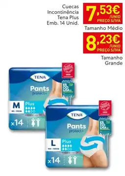 Recheio Cuecas incontinência tena plus promoção