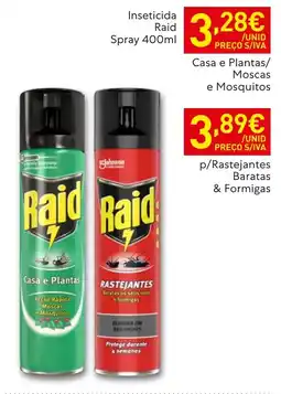 Recheio Inseticida raid spray 400ml promoção