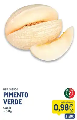 Makro Pimento verde promoção