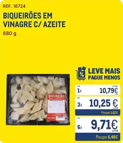Makro Biqueirões em vinagre c/ azeite indubeira promoção